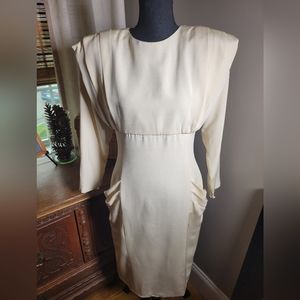 VINTAGE 80'S KEVAN HALL COUTURE SILK AVANT GARDE DRESS